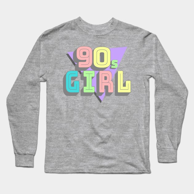 90s Girl Long Sleeve T-Shirt by AlondraHanley